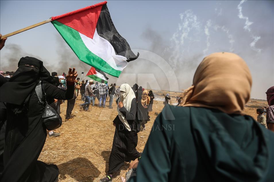 Gazze sınırındaki gösteriler
