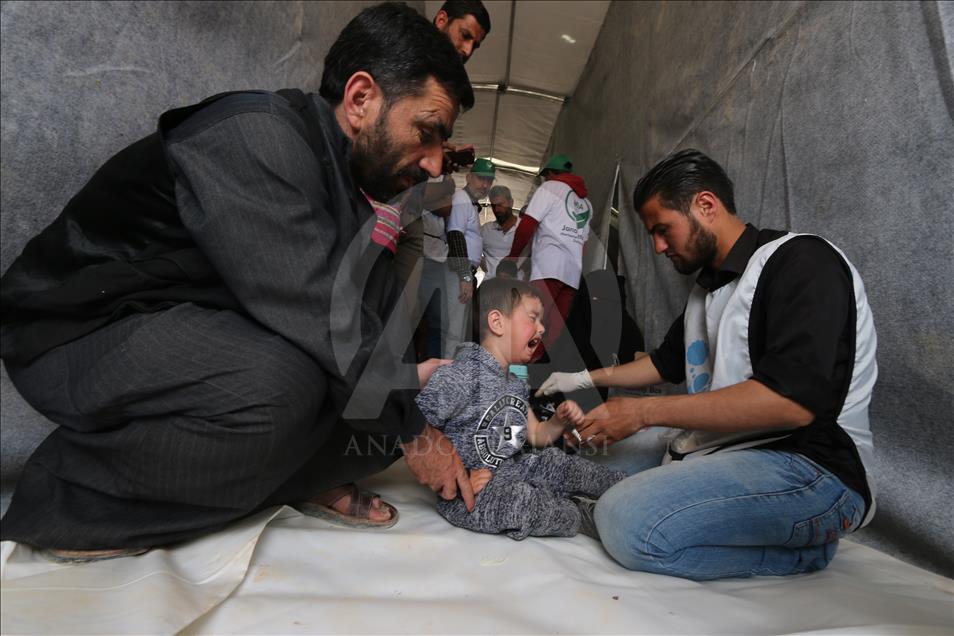 واکسیناسیون سرخک کودکان سوری آغاز شد
