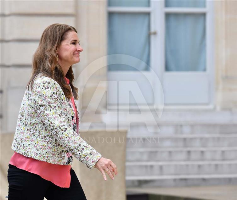 Bill Gates se reúne con el presidente francés Emmanuel Macron