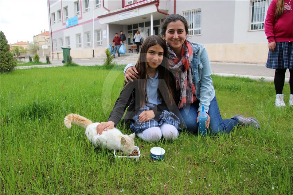 Turquie: Le tricot solidaire des collégiens de Sivas
