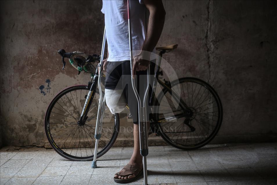 "Gazzeli genç Erdoğan'ın hediye ettiği bisikleti artık süremeyecek" 

