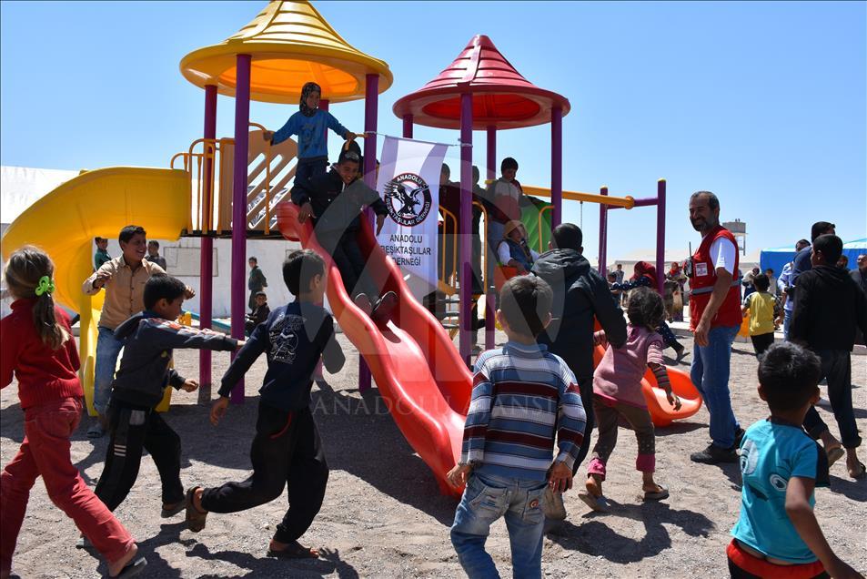 Turkish Red Crescent opens a playground in Syria's Idlib