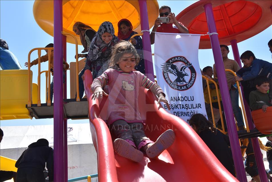 Turkish Red Crescent opens a playground in Syria's Idlib
