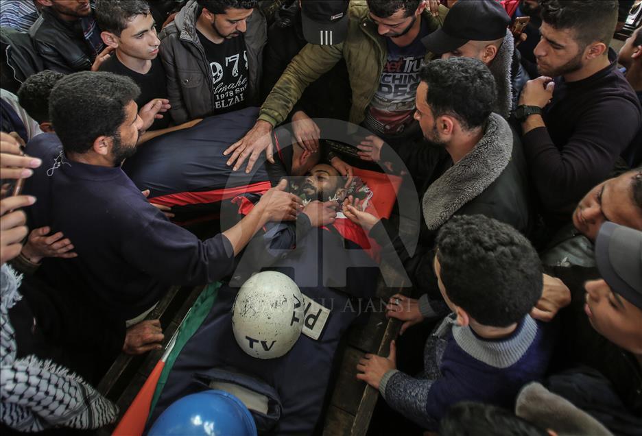 В Газе прошли символические похороны журналиста
