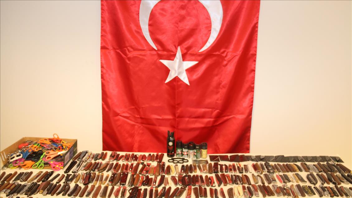 Adliye girişinde 4 ayda bin 488 suç aleti ele geçirildi