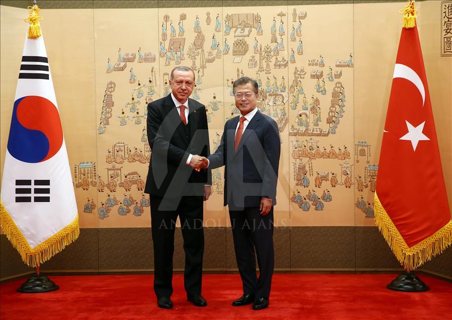 Cumhurbaşkanı Erdoğan Güney Kore'de