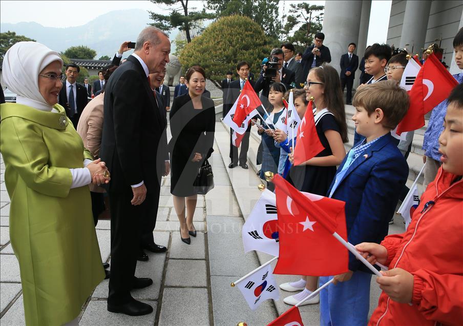 Cumhurbaşkanı Erdoğan Güney Kore'de