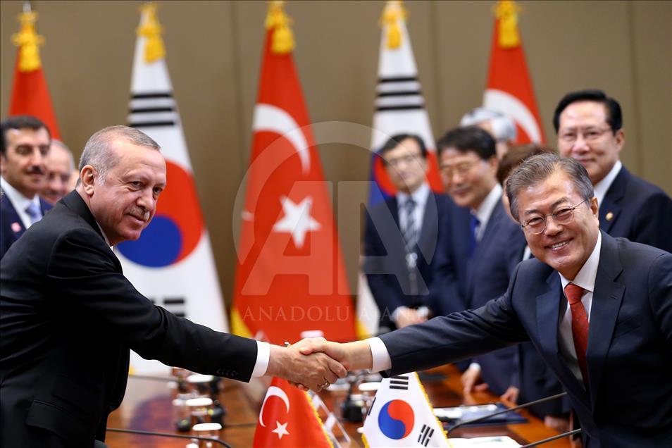 Cumhurbaşkanı Erdoğan Güney Kore'de