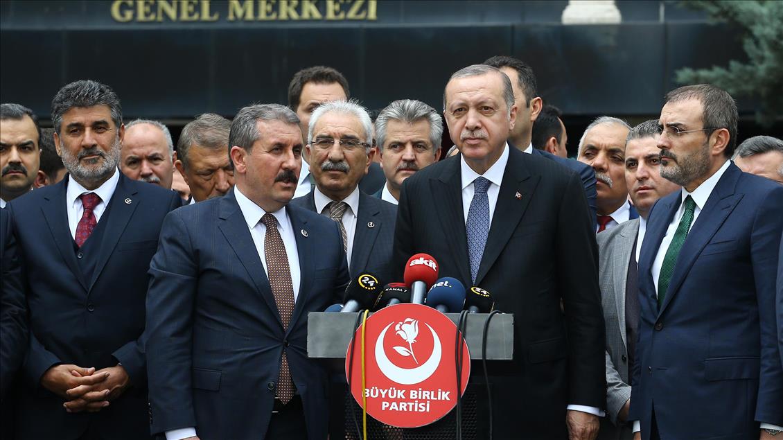 Cumhurbaşkanı Erdoğan, Büyük Birlik Partisi’ni ziyaret etti