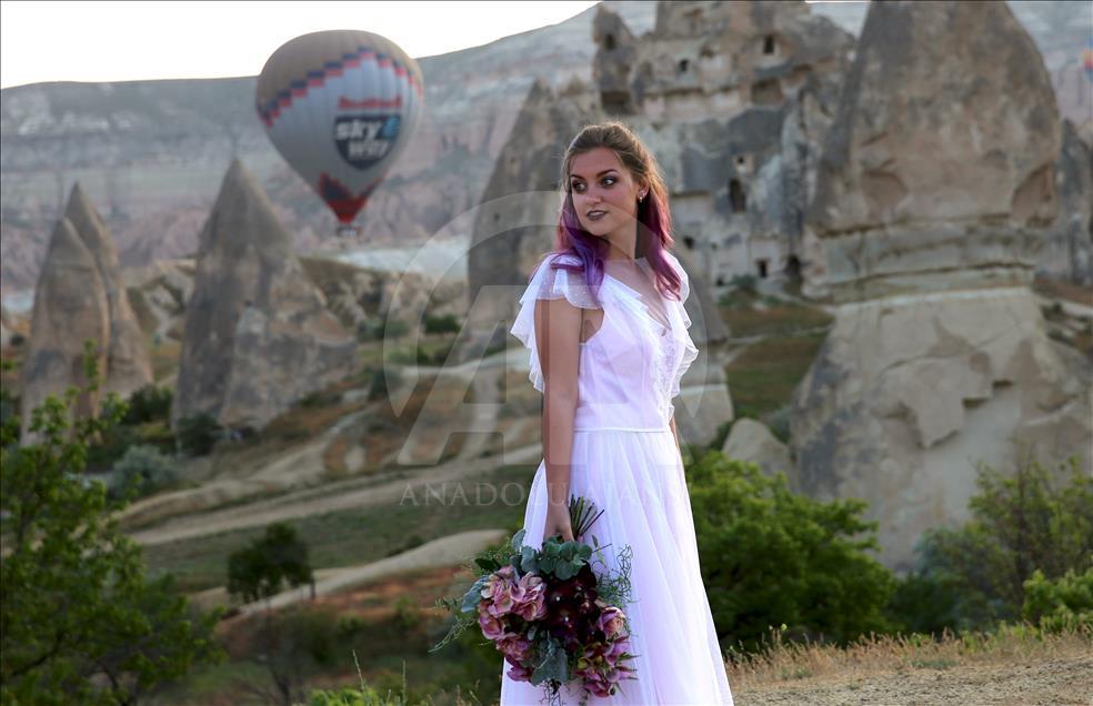 Yabancı çiftlerin düğün fotoğrafında gözde mekanı: "Kapadokya"