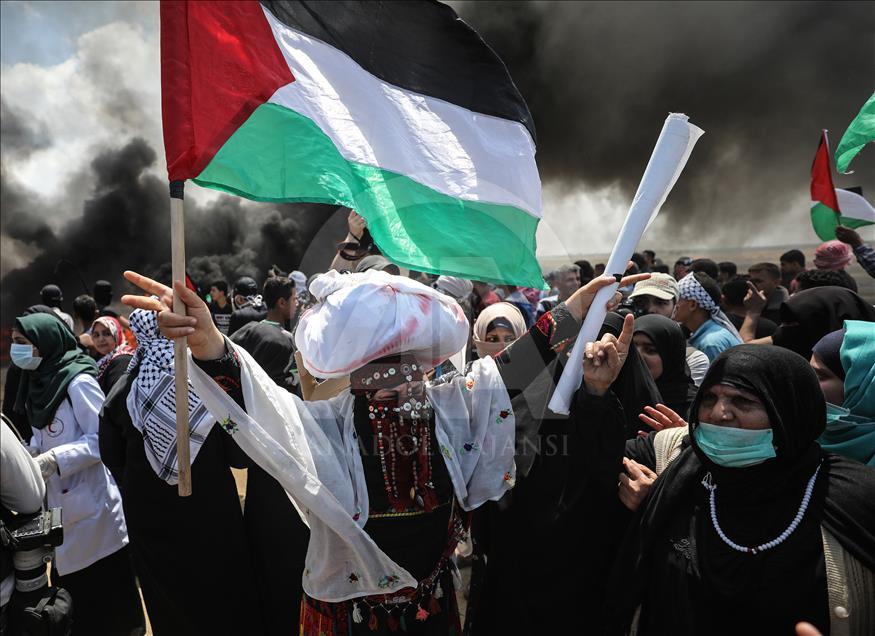 Protest at Gaza-Israel border