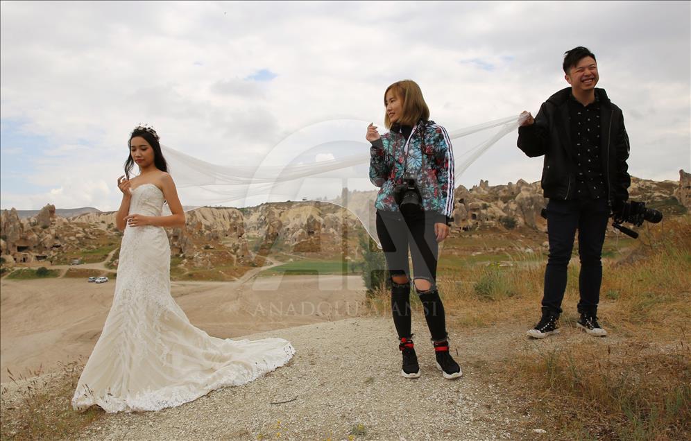 Yabancı çiftlerin düğün fotoğrafında gözde mekanı: "Kapadokya"