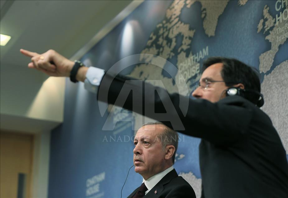 Erdoğan, Chatham House’da katılımcılara hitap etti