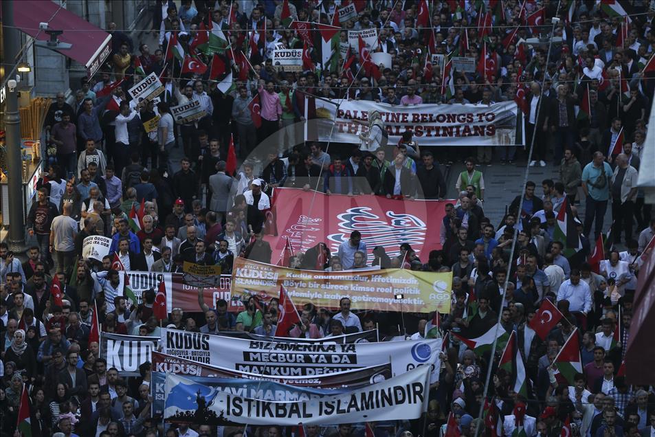 ABD'nin Tel Aviv Büyükelçiliğini Kudüs'e taşımasına tepki