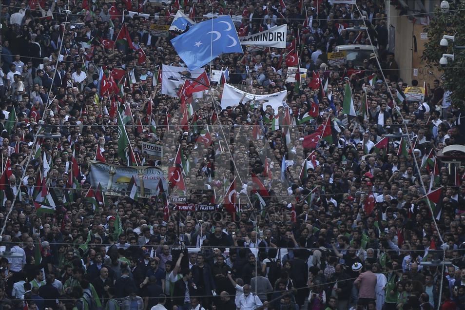 ABD'nin Tel Aviv Büyükelçiliğini Kudüs'e taşımasına tepki