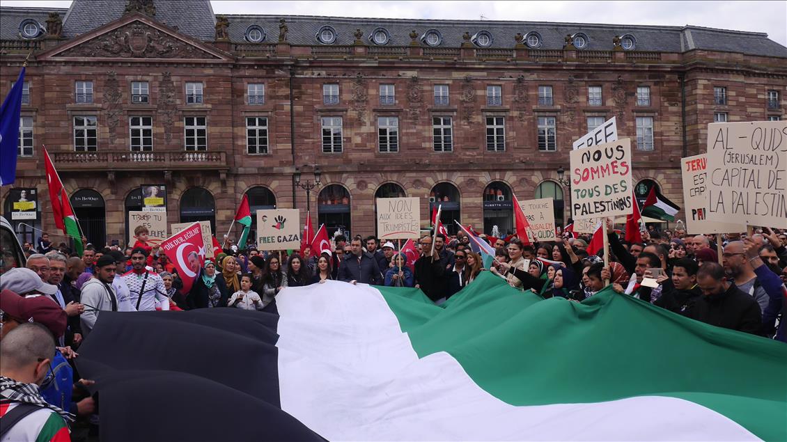 Protest in France in support of Palestinians