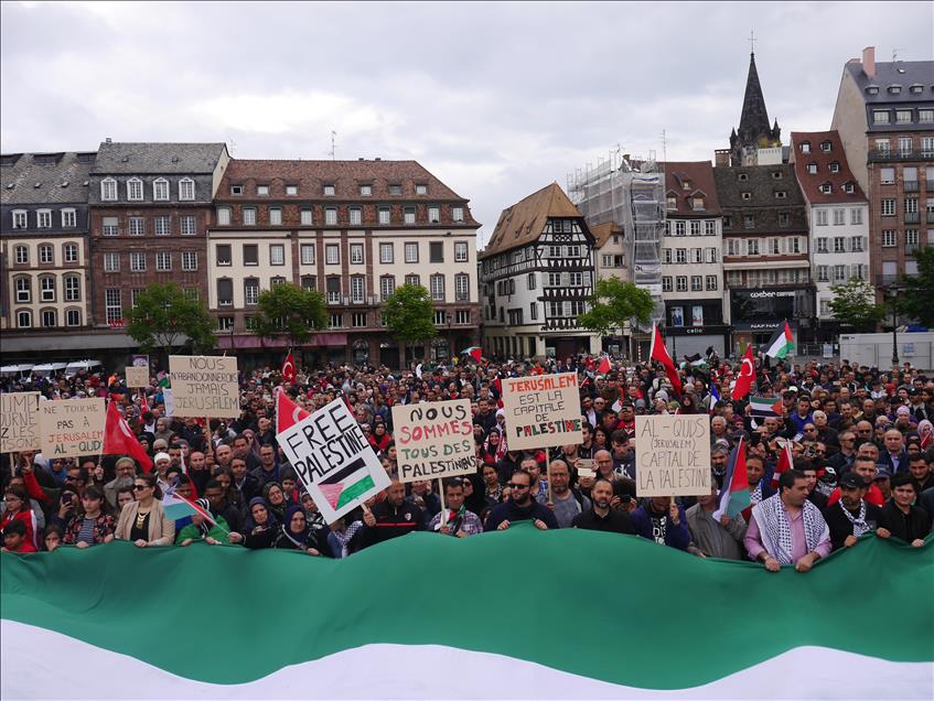 Protest in France in support of Palestinians