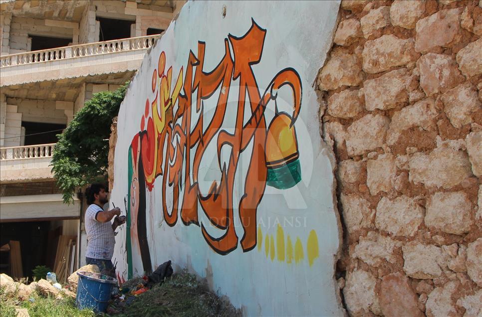 Syrian graffiti artist Aziz al Asmar