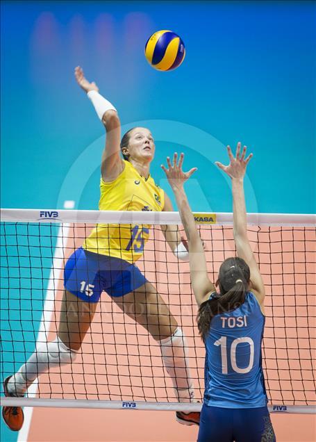 Argentina vs Brasil en el Volleyball Nations League de la FIVB en Turquía