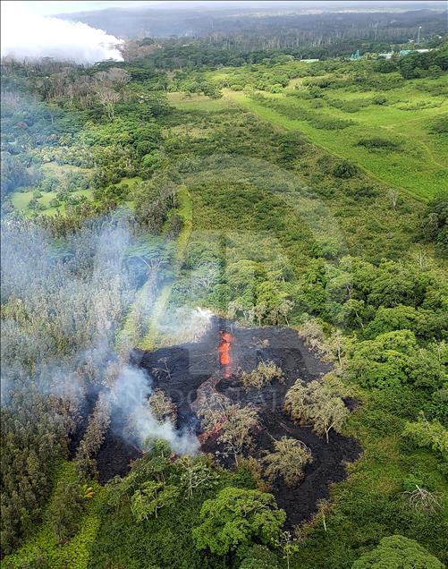 Semburan lava Gunung Api Kilauea, Hawaii