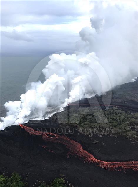 Semburan lava Gunung Api Kilauea, Hawaii