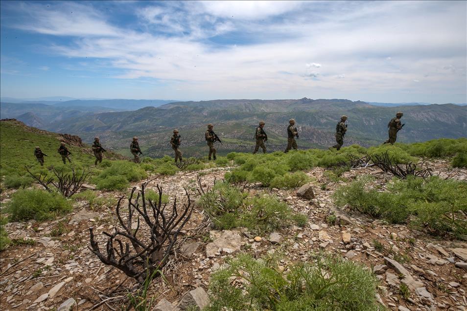 Turkish soldiers patrol northern Iraq