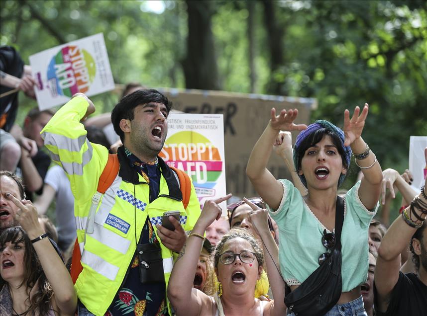 Pawai Anti imigran dan Anti-Islam, di Berlin