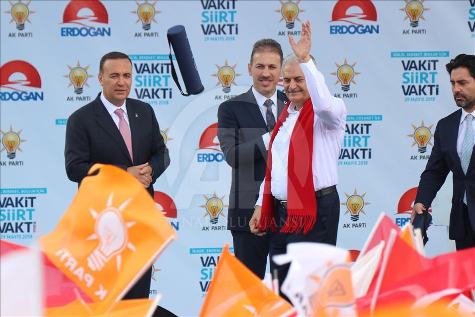 Başbakan ve AK Parti Genel Başkanvekili Yıldırım, Siirt'te