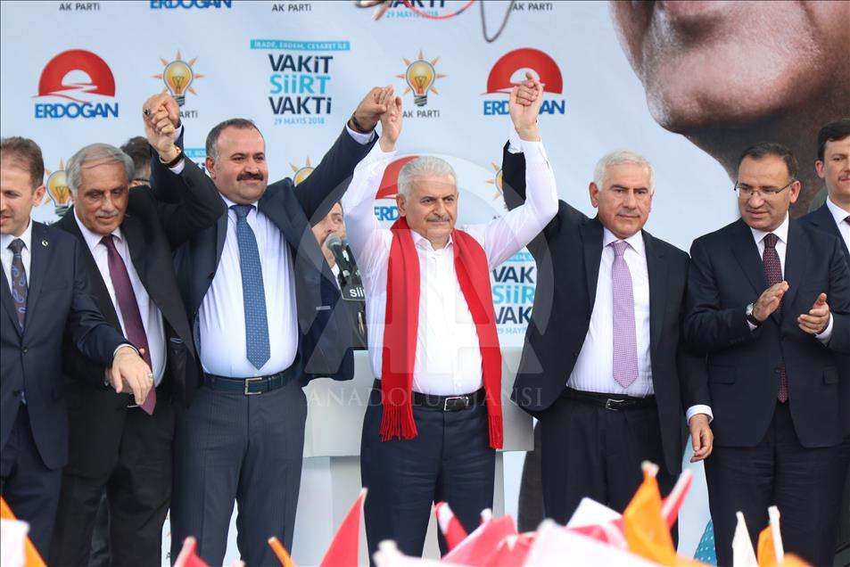 Başbakan ve AK Parti Genel Başkanvekili Yıldırım, Siirt'te