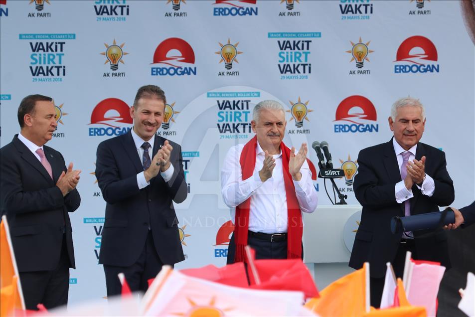 Başbakan ve AK Parti Genel Başkanvekili Yıldırım, Siirt'te
