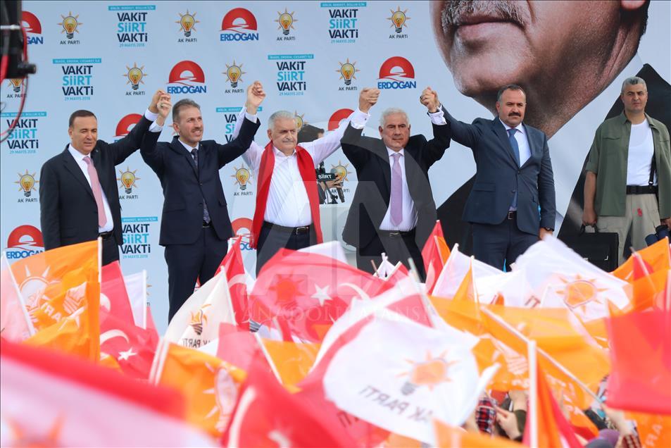 Başbakan ve AK Parti Genel Başkanvekili Yıldırım, Siirt'te