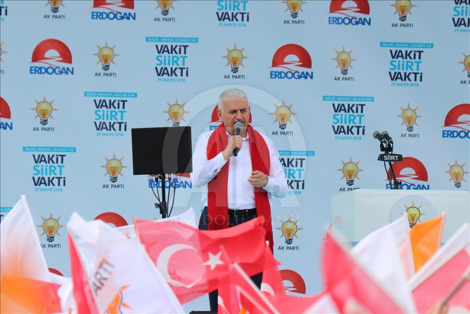 Başbakan ve AK Parti Genel Başkanvekili Yıldırım, Siirt'te