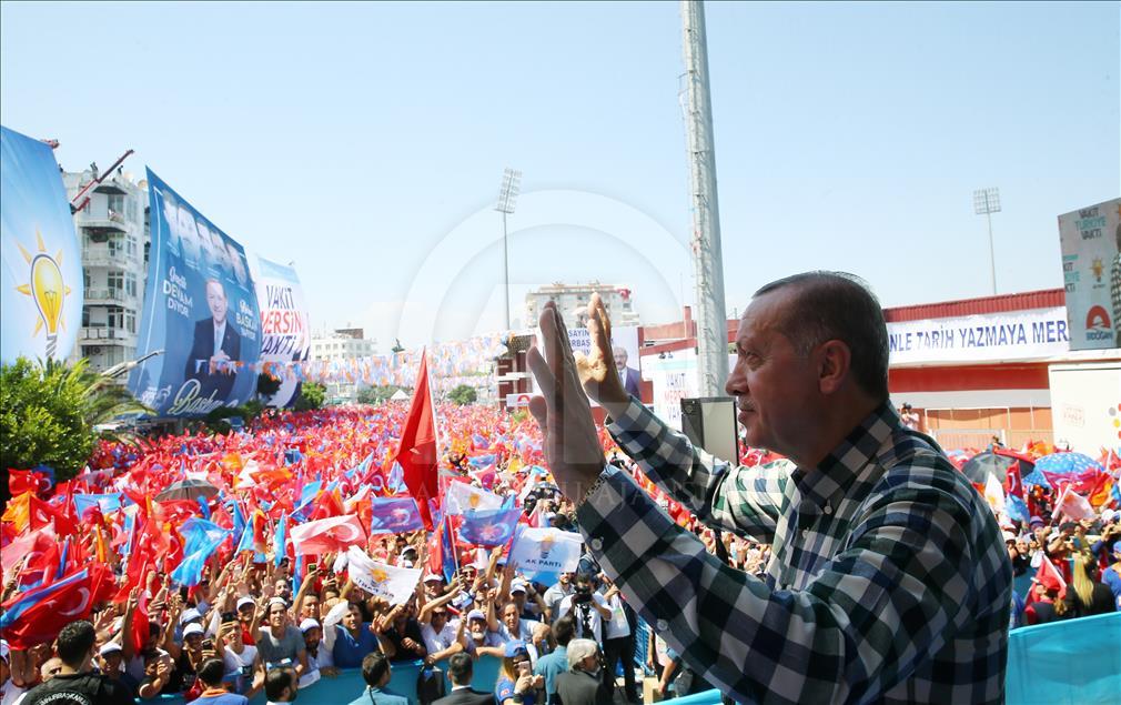 Cumhurbaşkanı Erdoğan, Mersin ve Tarsus'taki mitingde konuştu