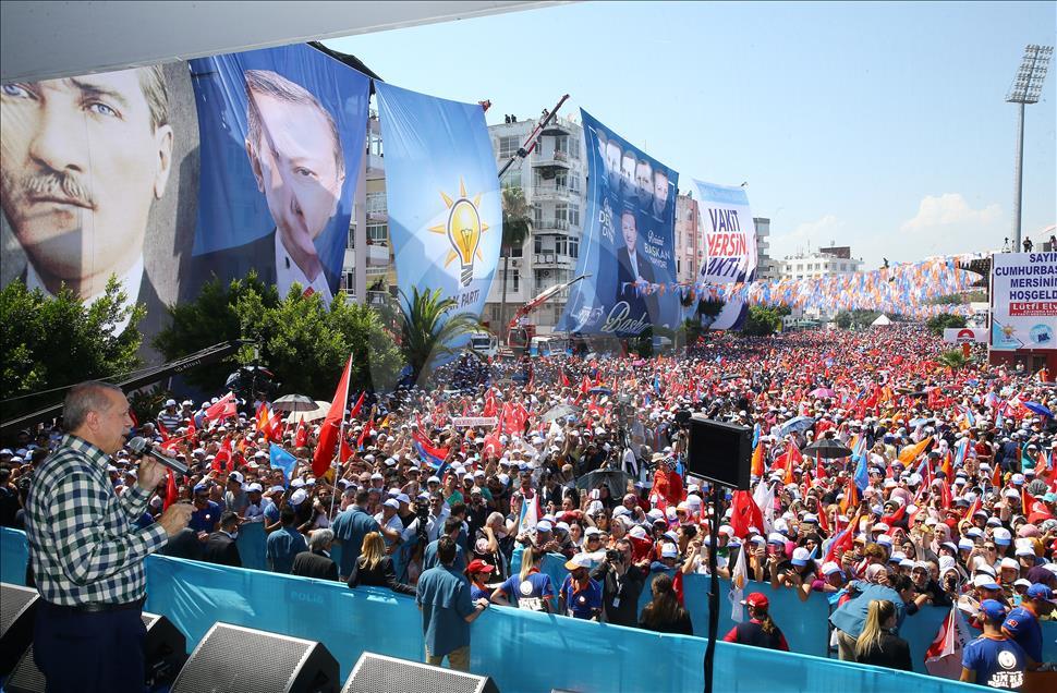 Cumhurbaşkanı Erdoğan, Mersin ve Tarsus'taki mitingde konuştu