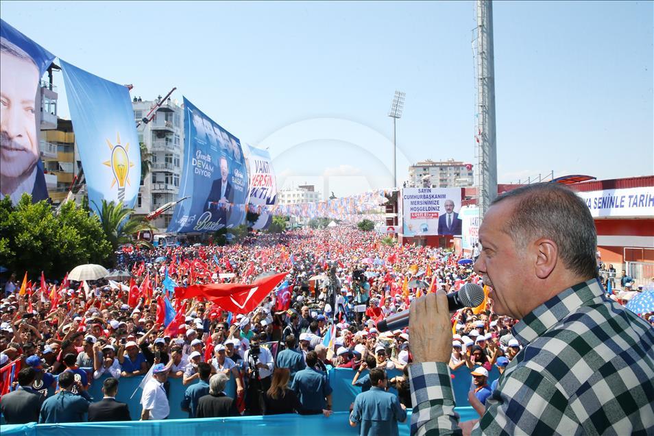 Cumhurbaşkanı Erdoğan, Mersin ve Tarsus'taki mitingde konuştu