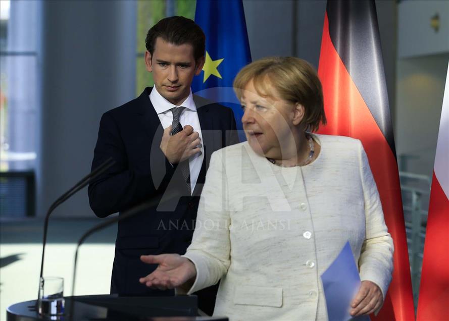 Angela Merkel y Sebastian Kurz se reúnen en Berlín