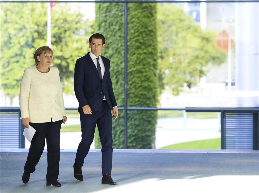 Angela Merkel y Sebastian Kurz se reúnen en Berlín