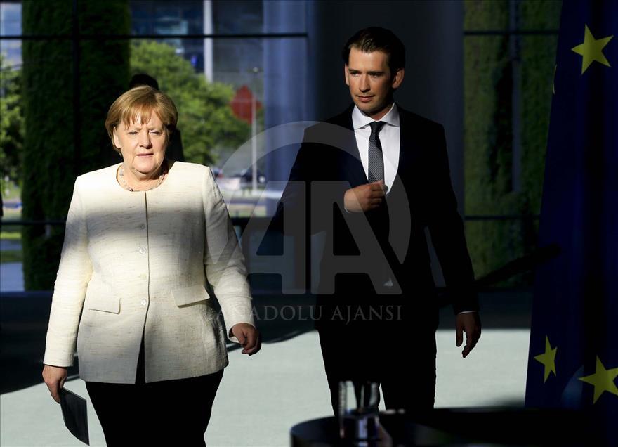 Angela Merkel y Sebastian Kurz se reúnen en Berlín