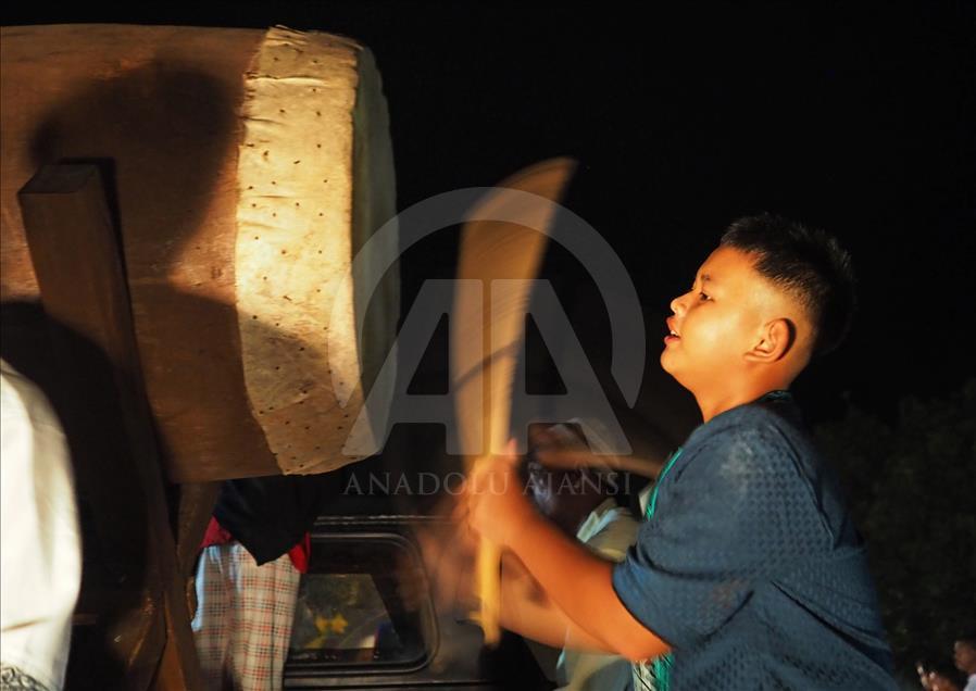 Parade malam takbir menyambut Idul Fitri di Bangka, Indonesia