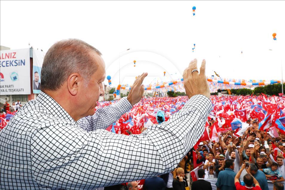 Cumhurbaşkanı ve AK Parti Genel Başkanı Erdoğan Antalya'da