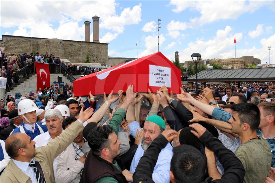 Şehit jandarma Çelebi son yolculuğuna uğurlandı