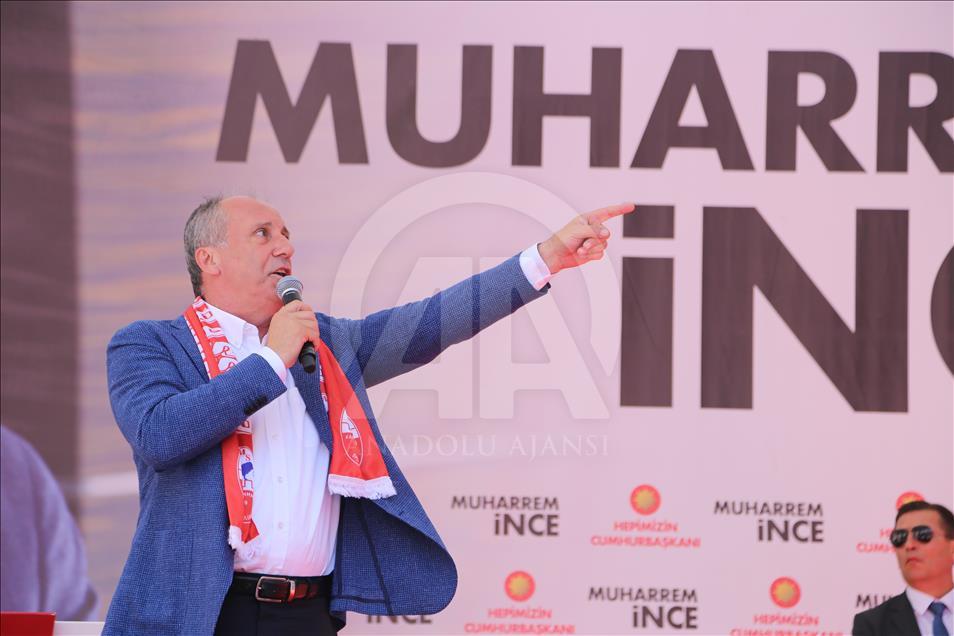 CHP'nin cumhurbaşkanı adayı İnce'nin Kahramanmaraş'ın mitingi