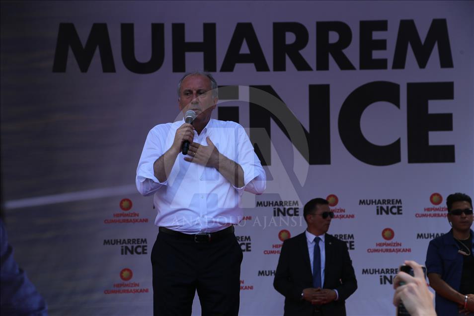 CHP'nin cumhurbaşkanı adayı İnce'nin Kahramanmaraş'ın mitingi