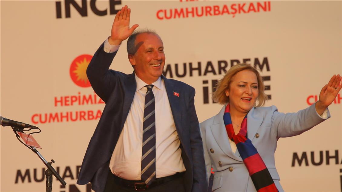 CHP'nin cumhurbaşkanı adayı İnce'nin İzmir mitingi
