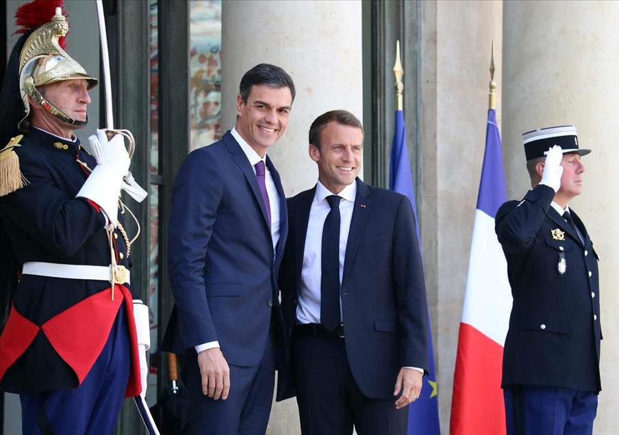 El presidente del Gobierno español Pedro Sánchez está en Francia