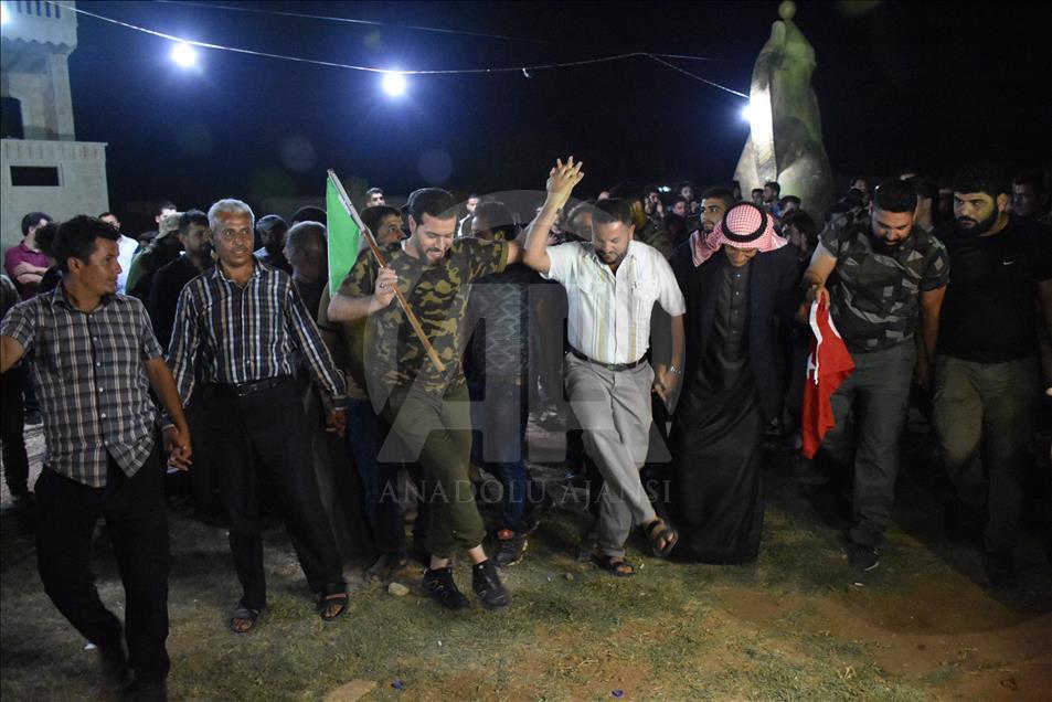 احتفالات شمالي سوريا بفوز أردوغان في الانتخابات
