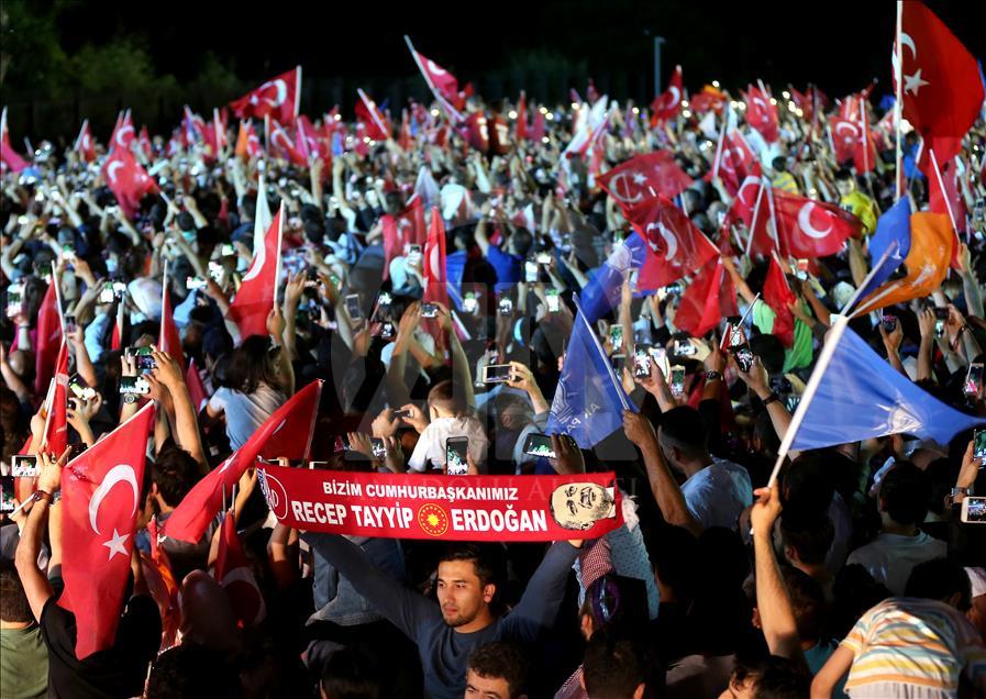 Pidato kemenangan Erdogan di depan pendukungnya