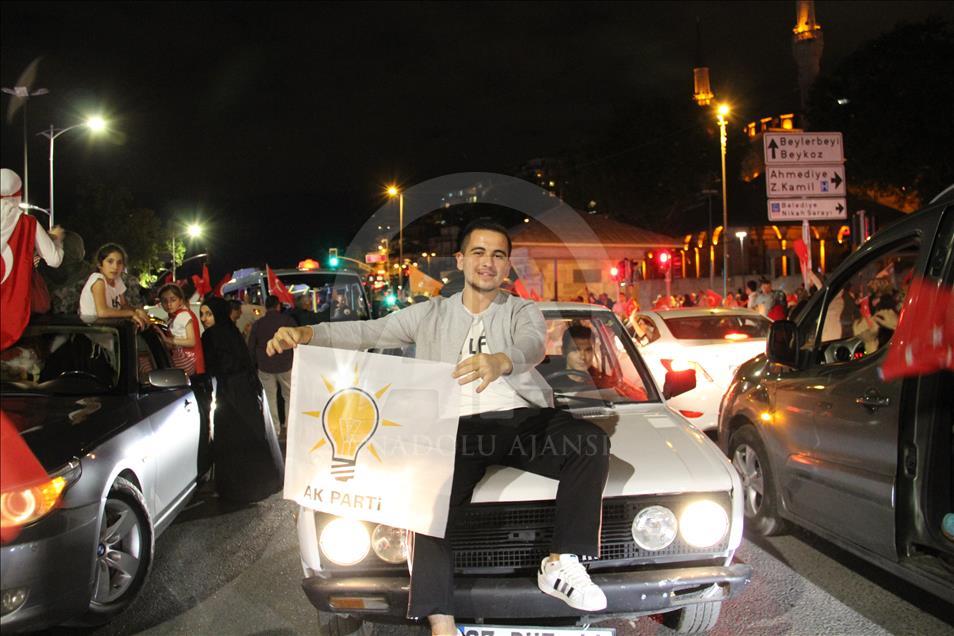 احتفالات جماهيرية في إسطنبول بفوز أردوغان بالانتخابات
