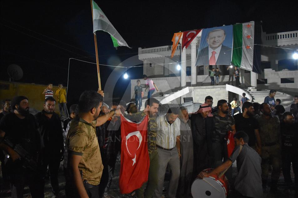 احتفالات شمالي سوريا بفوز أردوغان في الانتخابات
