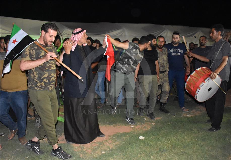 احتفالات شمالي سوريا بفوز أردوغان في الانتخابات
